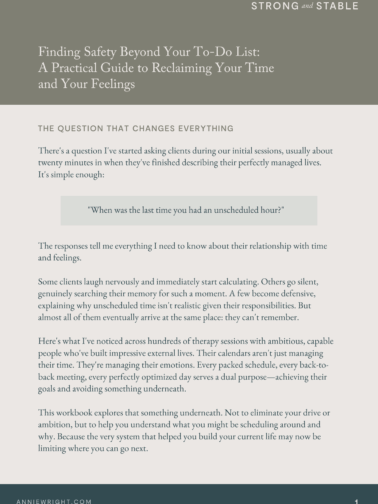 July Workbook: Finding Safety Beyond Your To-Do List