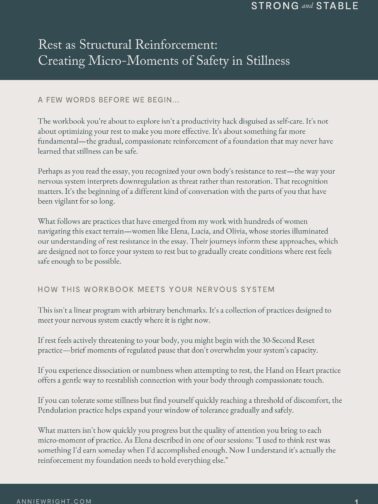June Workbook: Rest as Structural Reinforcement