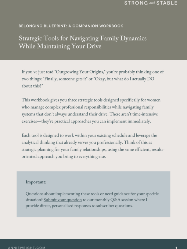 August Workbook: Navigating Family Dynamics and Ambition