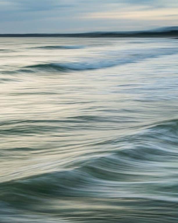 51 abstract water surface longexposure at golden h