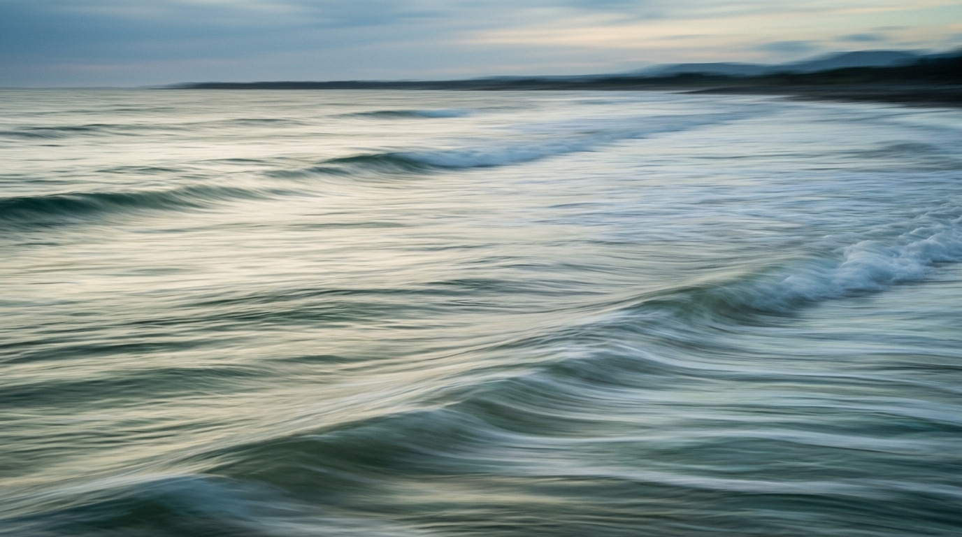 51 abstract water surface longexposure at golden h