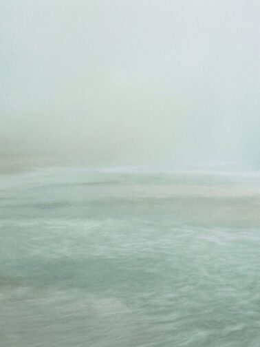 Abstract coastal morning sea mist