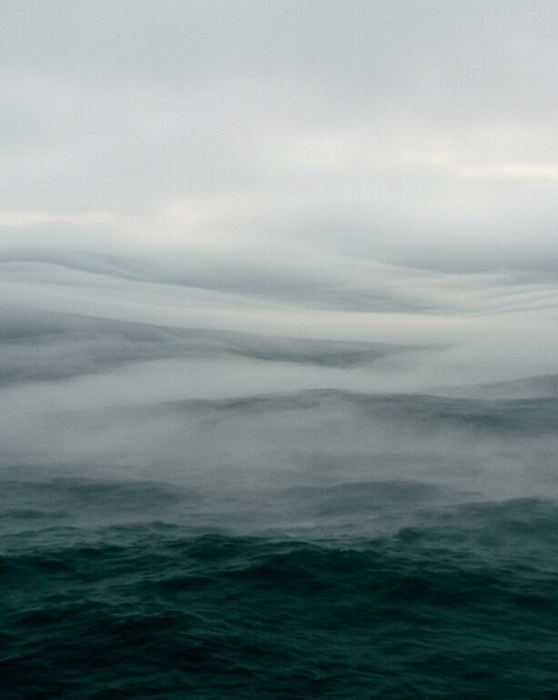 Abstract fog over ocean
