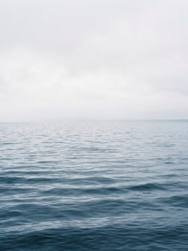 Foggy seascape pale greywhite