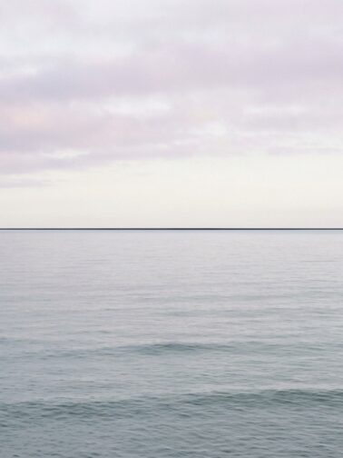 Foggy seascape pale greywhite