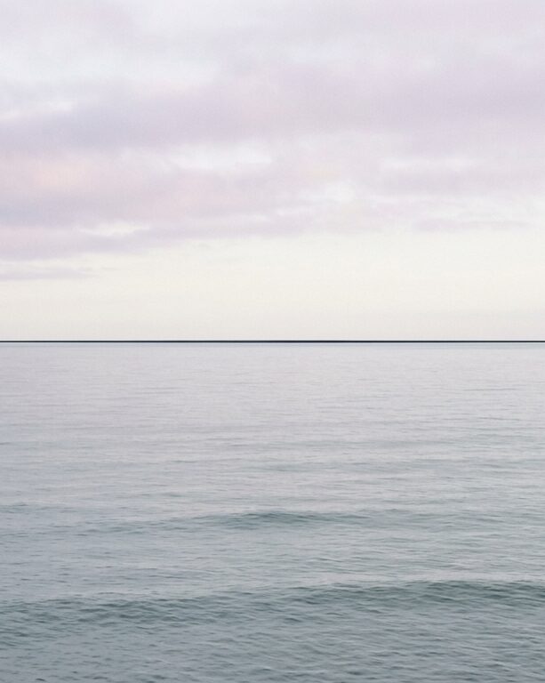 Foggy seascape pale greywhite