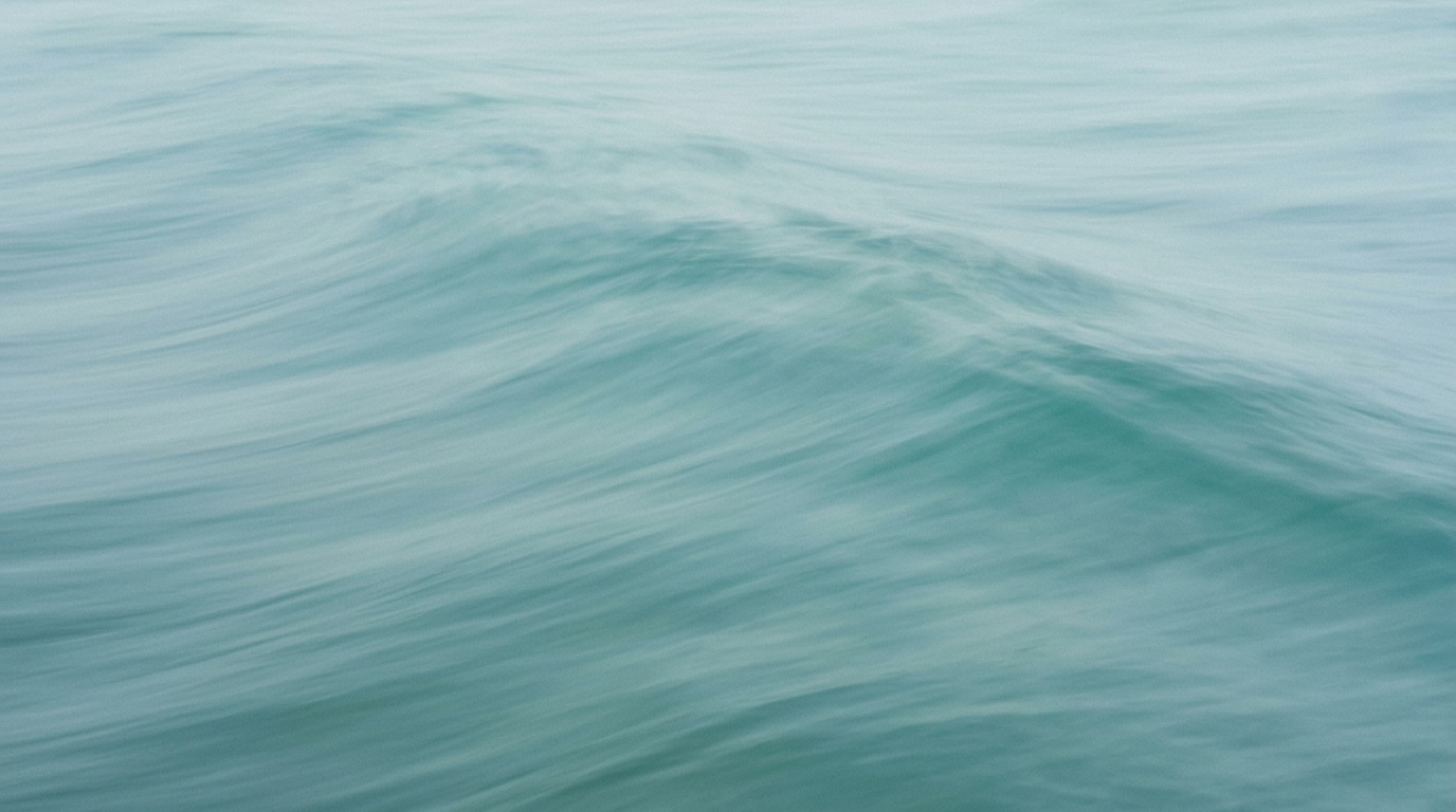 Moving water surface long exposure