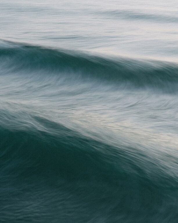Moving water surface long exposure