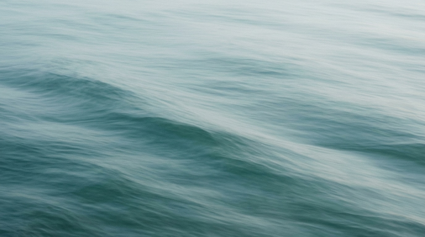 Moving water surface long exposure