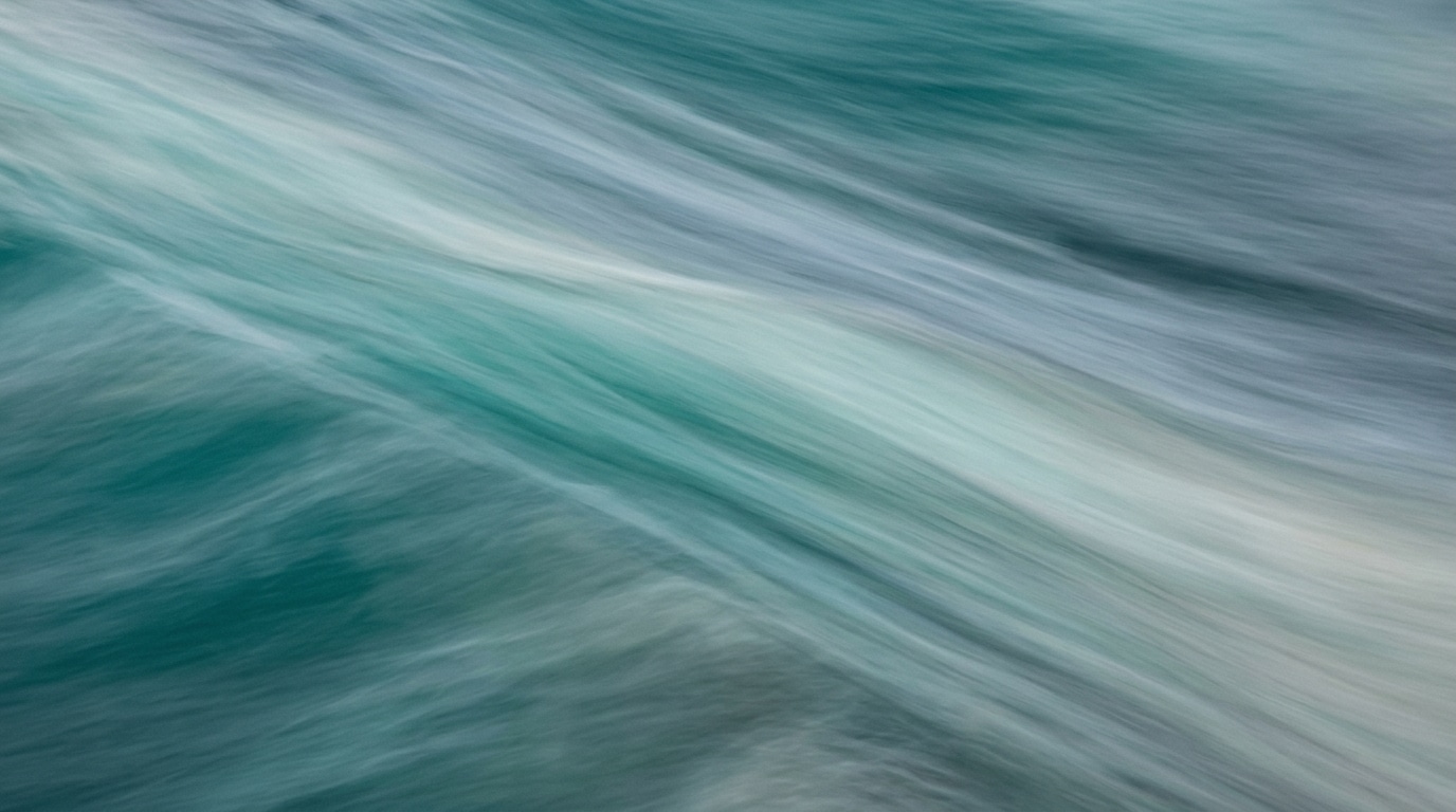 Moving water surface long exposure