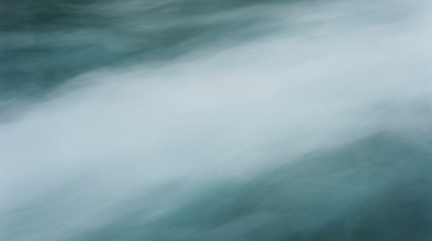 Moving water surface long exposure