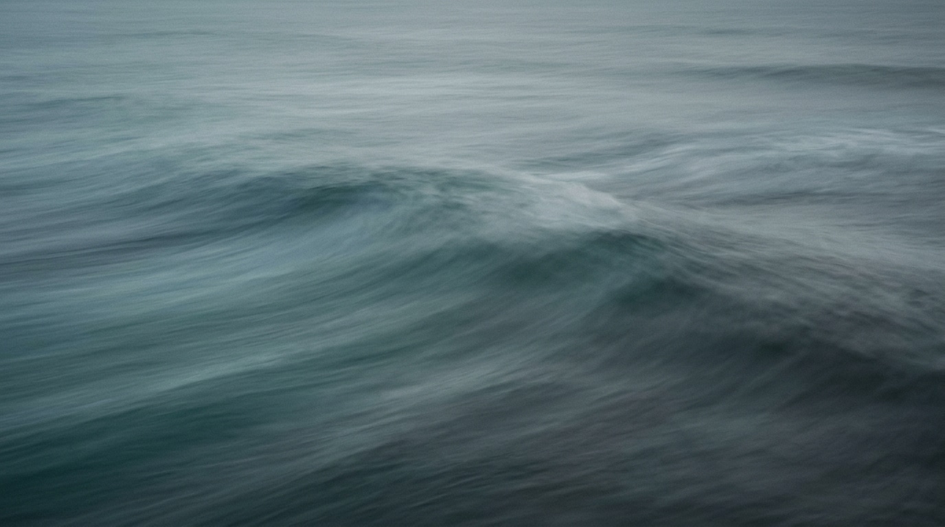 Moving water surface long exposure