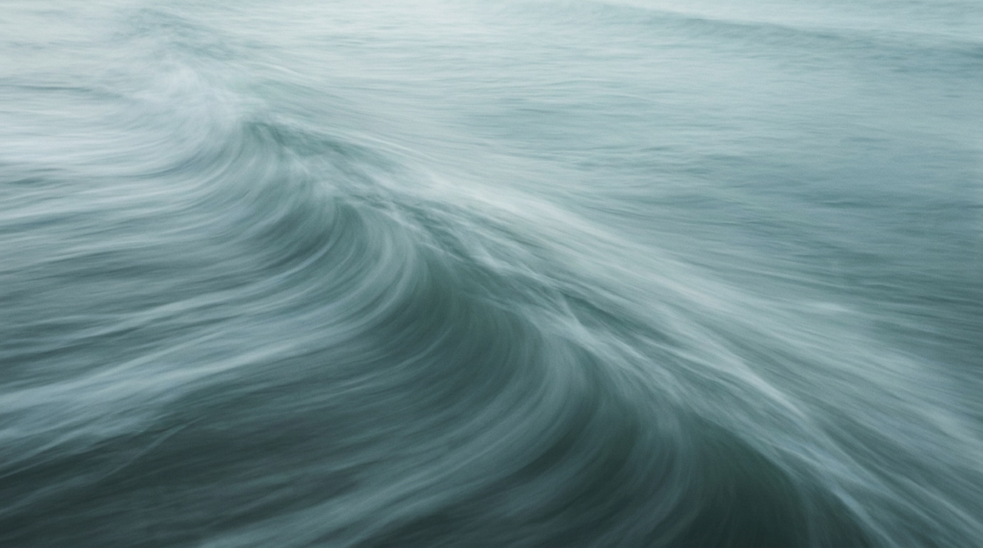 Moving water surface long exposure