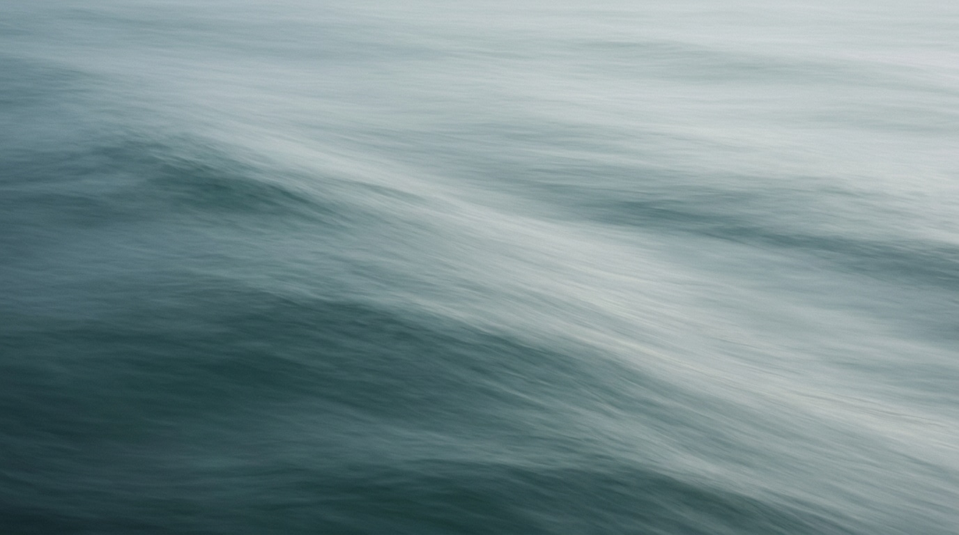 Moving water surface long exposure