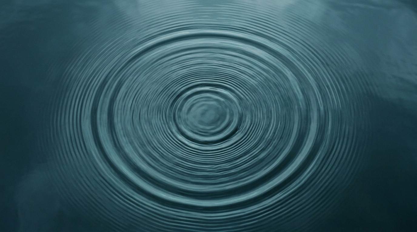 Water ripples overhead view