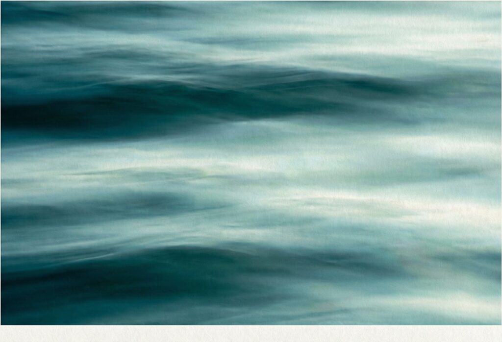 Soft watercolor abstract in muted teal and cream. Narcissistic family roles therapy. Annie Wright LMFT