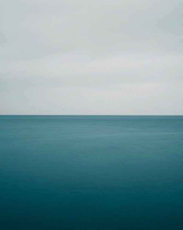 Minimalist seascape in the style of Hiroshi Sugimoto, Annie Wright therapy imagery