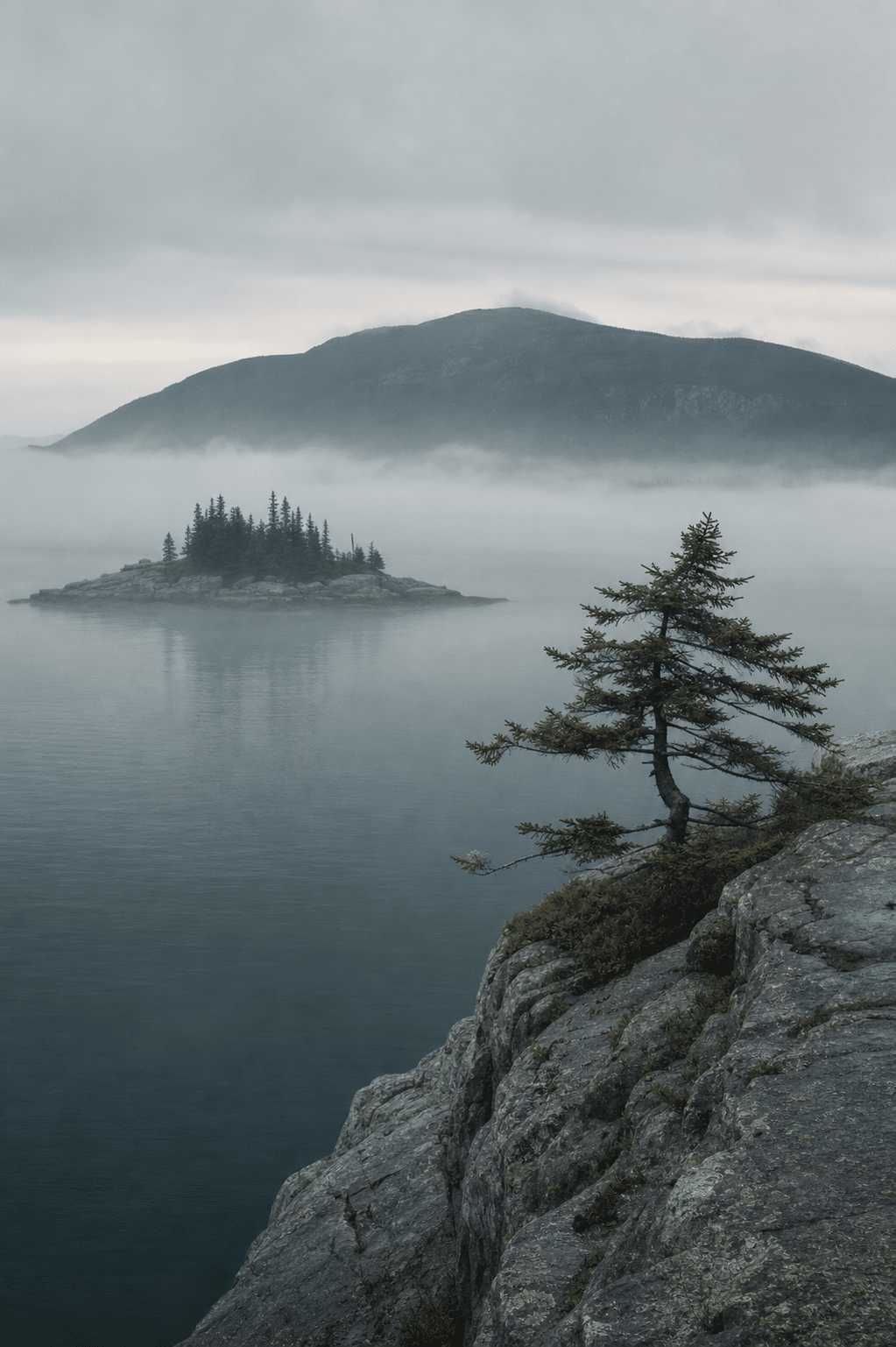 Maine coast at early morning — the contemplative stillness of Annie Wright's clinical work